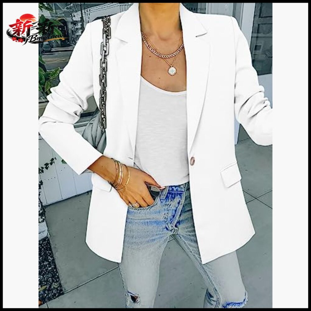 Polyester Blazer With Lining And Pockets For Busi… - image 4